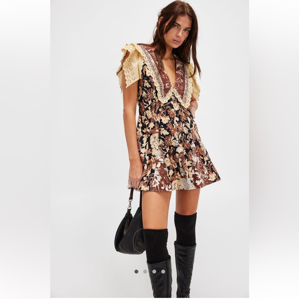 NWT Free People Bali Antoinette corduroy mini dress